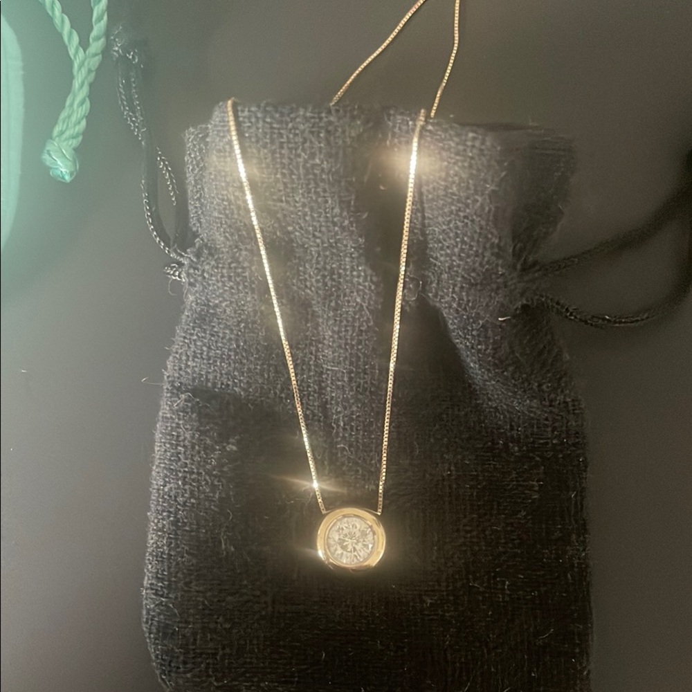 Gold Necklace with Custom Diamond Pendant